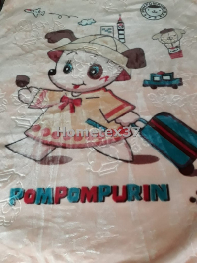 Плед детский двойной "Собачка с чемоданом" 110*130